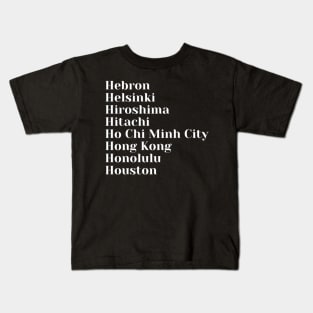 H Cities, Pin, Tote, Sticker Kids T-Shirt